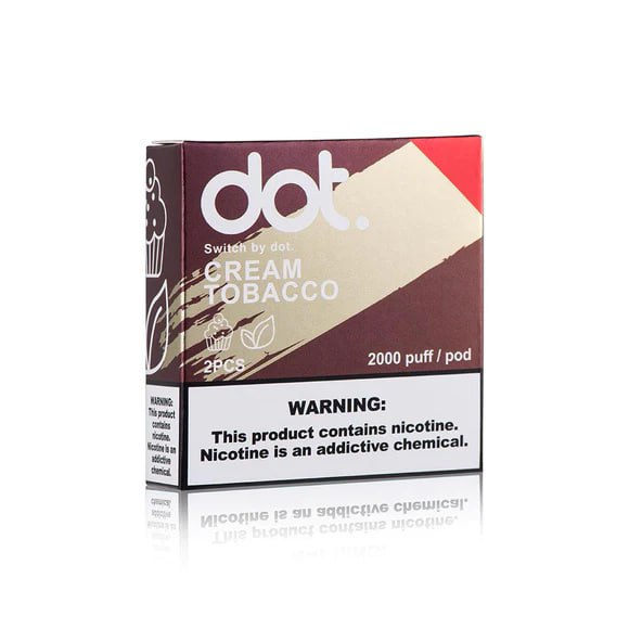 美國佩特里DOT SWITCH煙彈 奶油菸草 4000puff/pack 2pcs